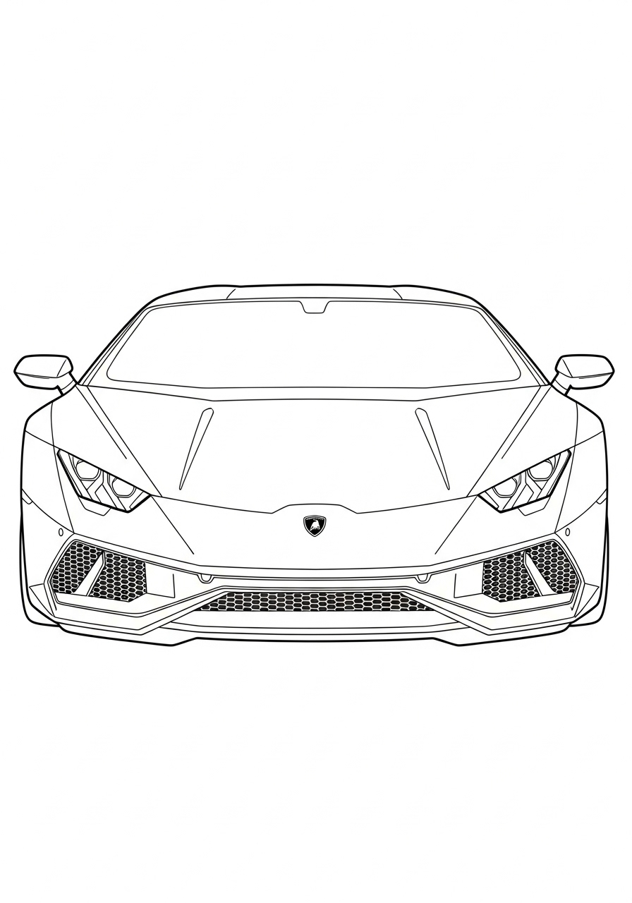 Bold Lamborghini Huracán coloring page