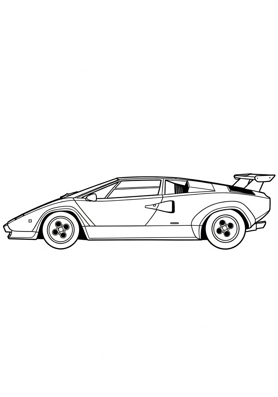 Classic Lamborghini Countach coloring page