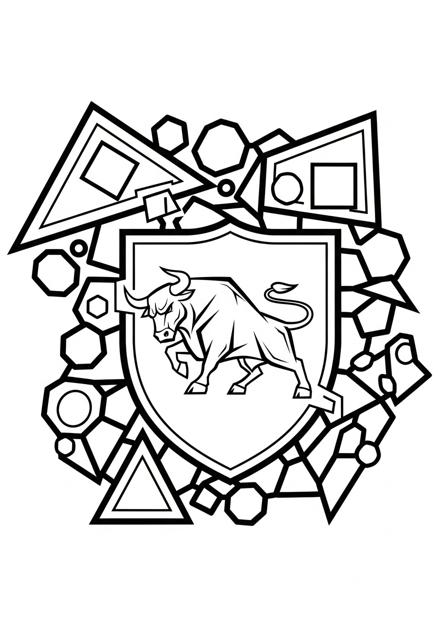 Lamborghini Raging Bull coloring page