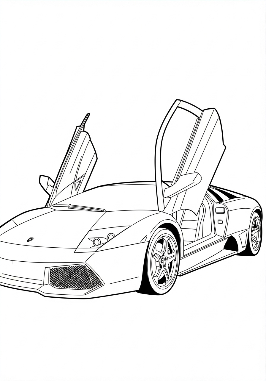 Lamborghini Scissor Doors coloring page
