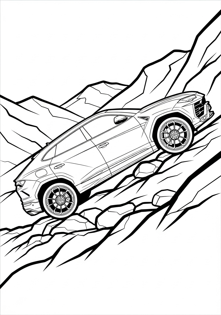 Off-road Lamborghini Urus coloring page
