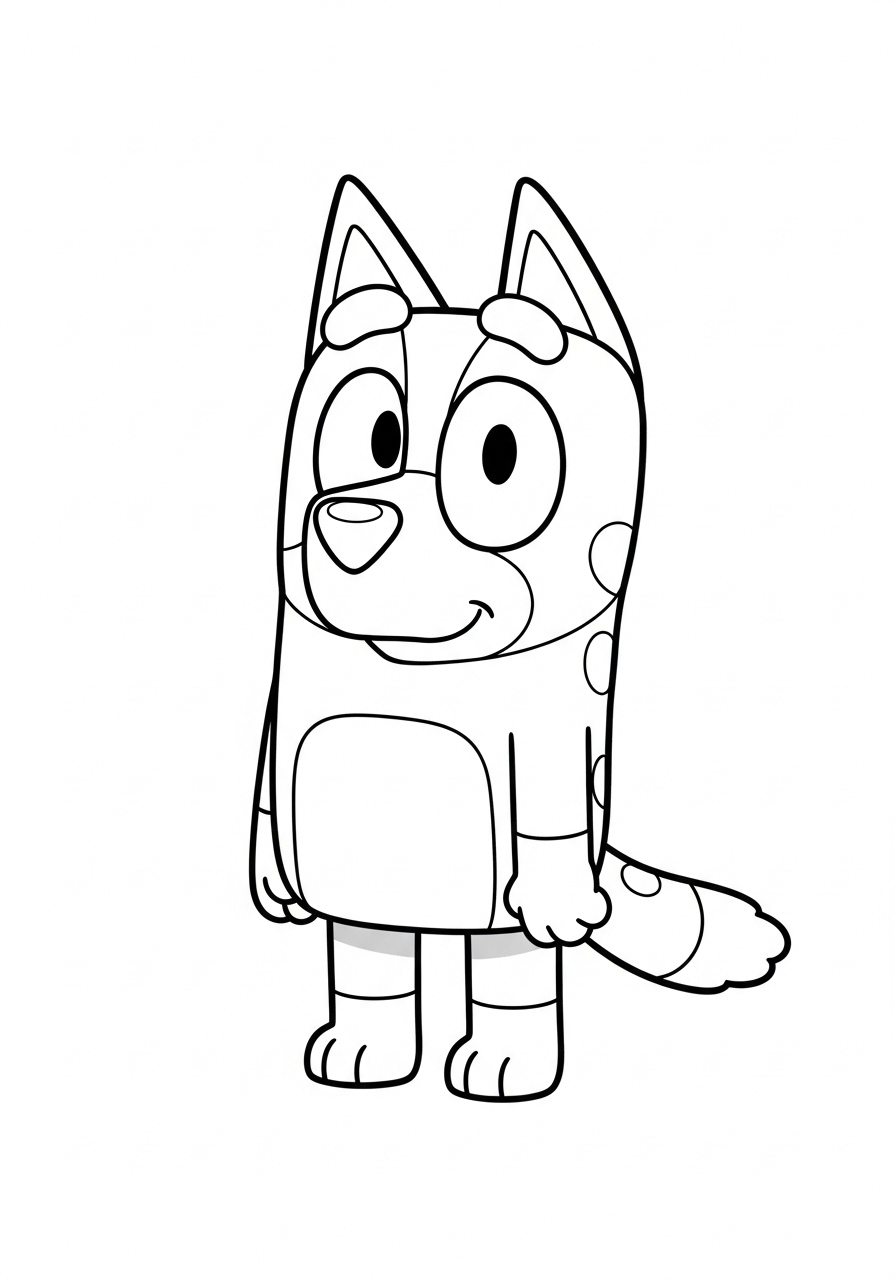 Bluey Coloring Pages 16 Socks as a Puppy coloring page