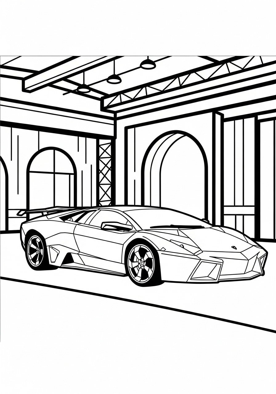 Stealth Lamborghini Reventón coloring page