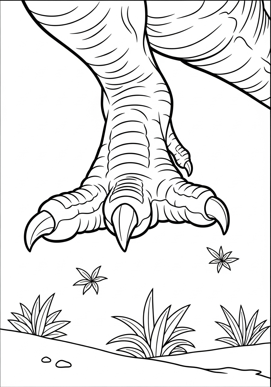 T-Rex Coloring Pages 12 T-Rex big foot stomp coloring page