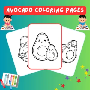 Avocado Coloring Pages thumbnail