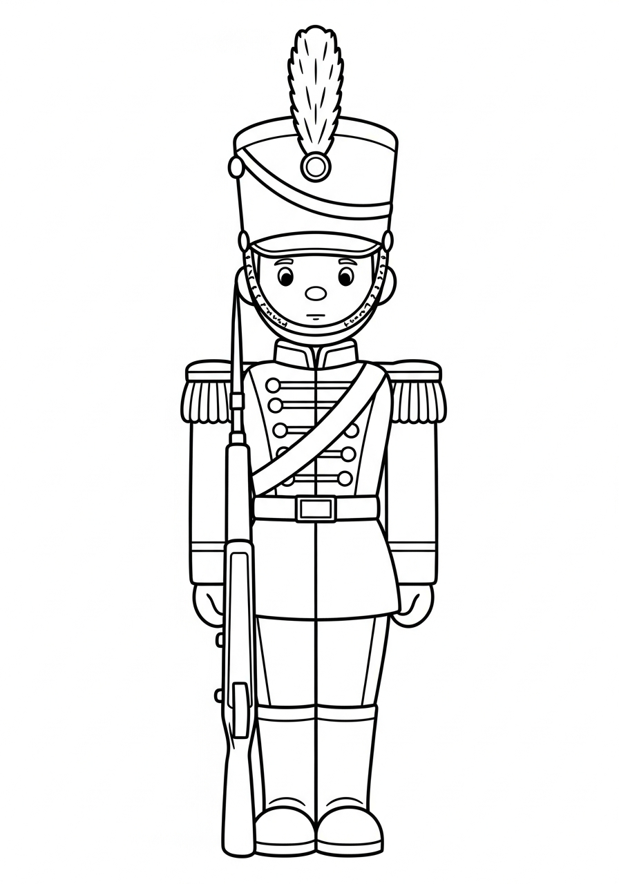 Soldier Coloring Pages 5 Classic wooden toy soldier coloring page