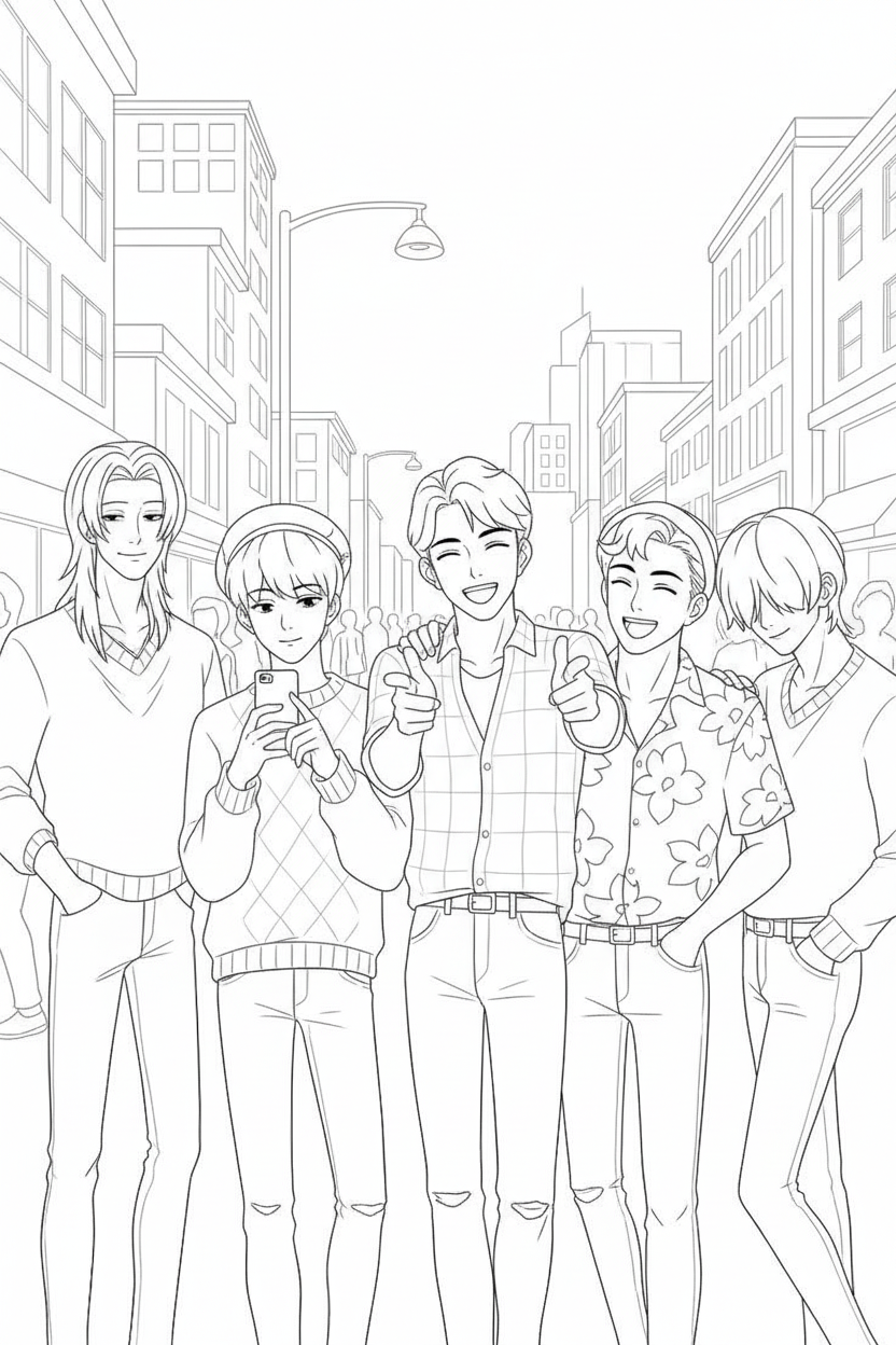 KPop Demon Hunters Coloring Pages 4 Easy KPop Demon Hunters Coloring Pages for beginners