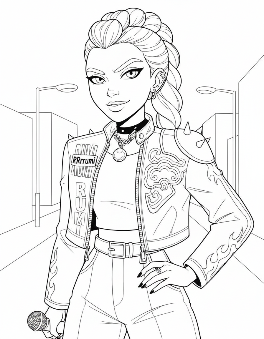 KPop Demon Hunters Coloring Pages 5 Fantasy KPop Demon Hunters Coloring Pages collection