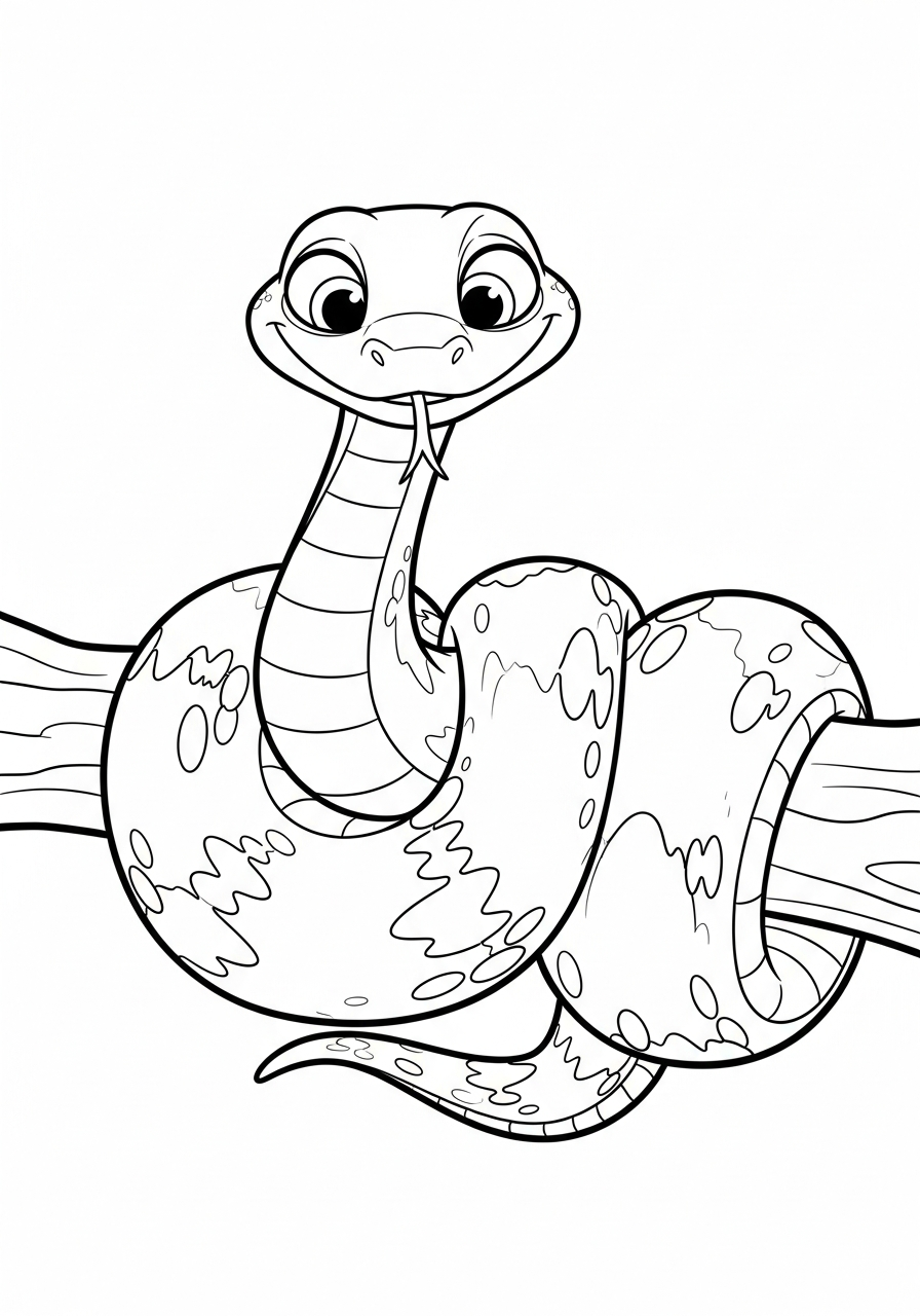 Gary the snake Zootopia 2 coloring page
