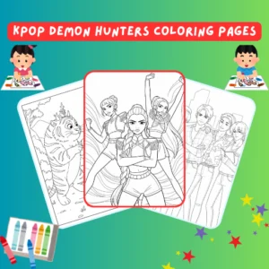 KPop Demon Hunters Coloring Pages 10 KPop Demon Hunters Coloring Pages thumbnail