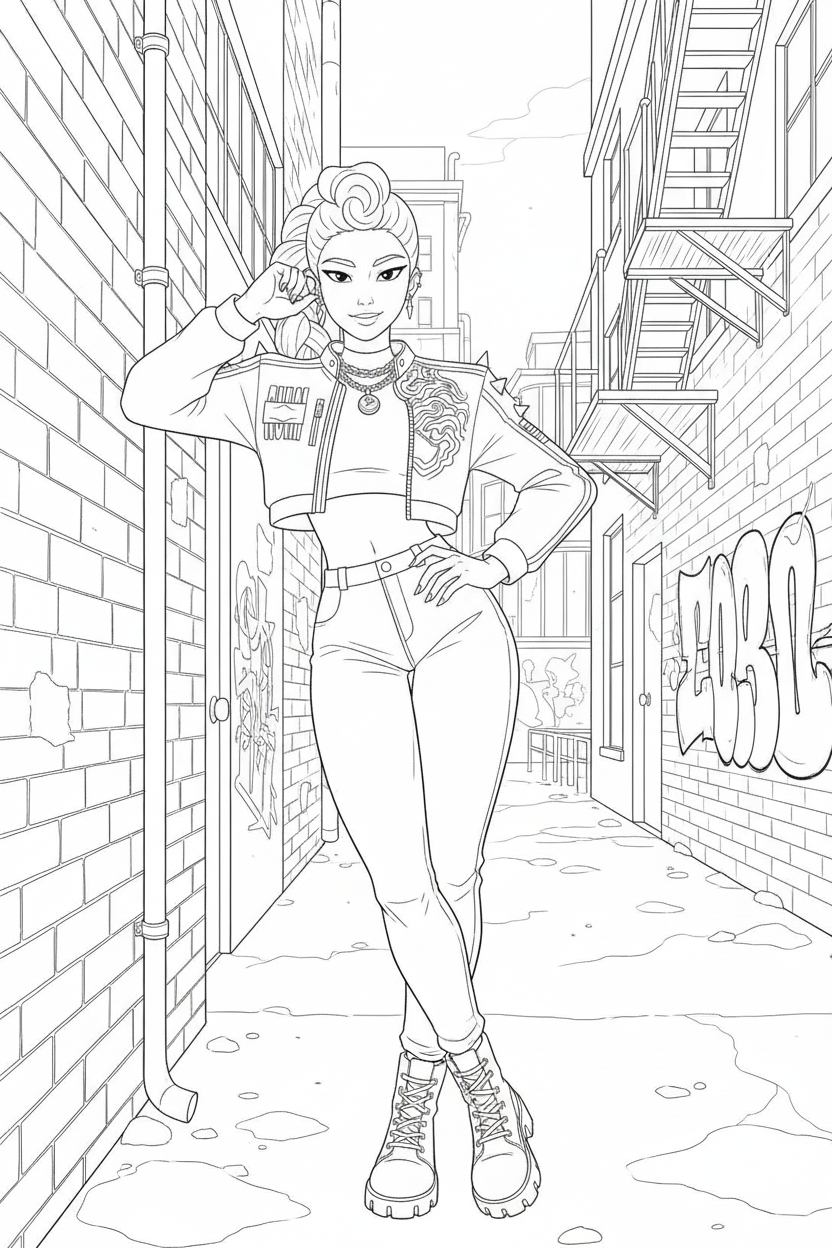 KPop Demon Hunters Coloring Pages 15 Musical theme KPop Demon Hunters Coloring Pages