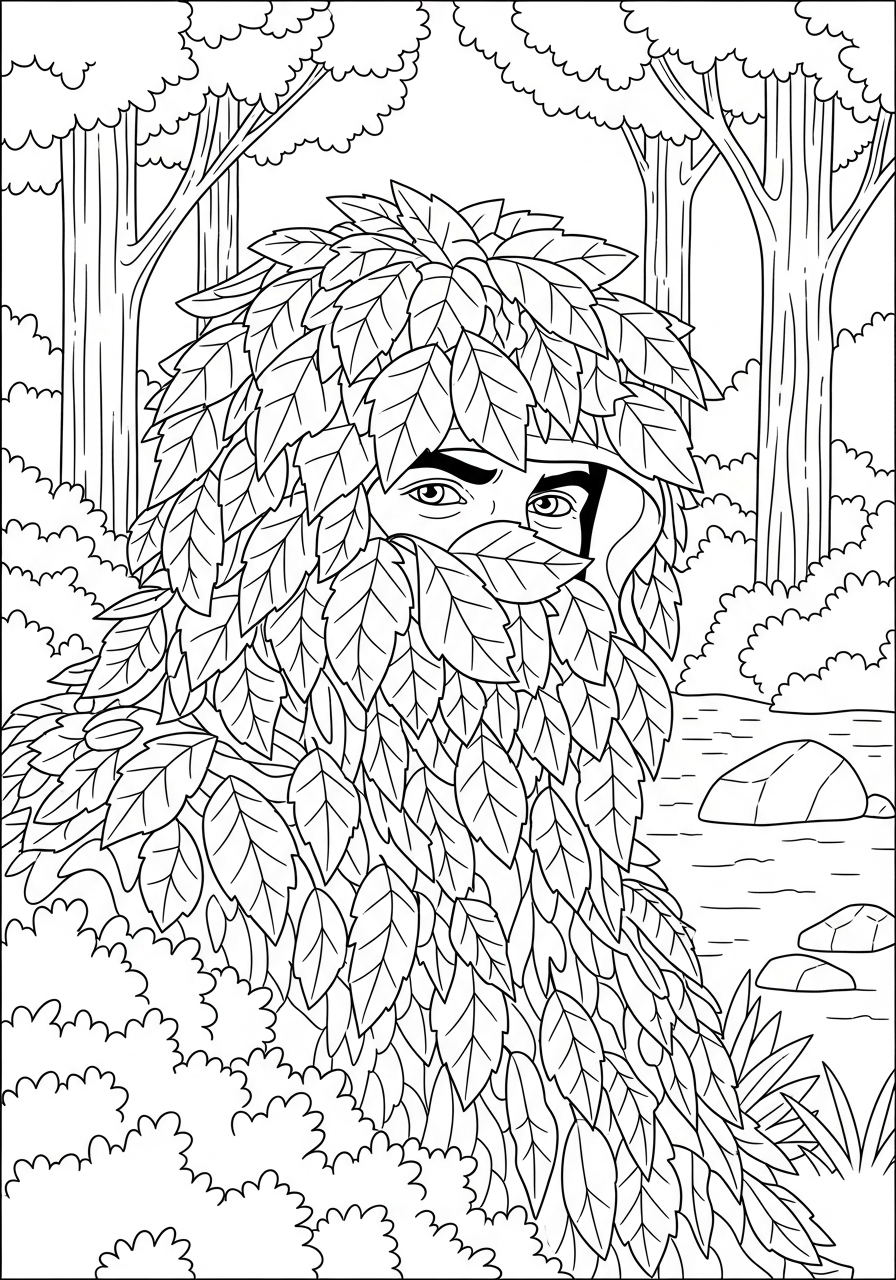 Soldier Coloring Pages 24 Soldier in ghillie suit coloring page