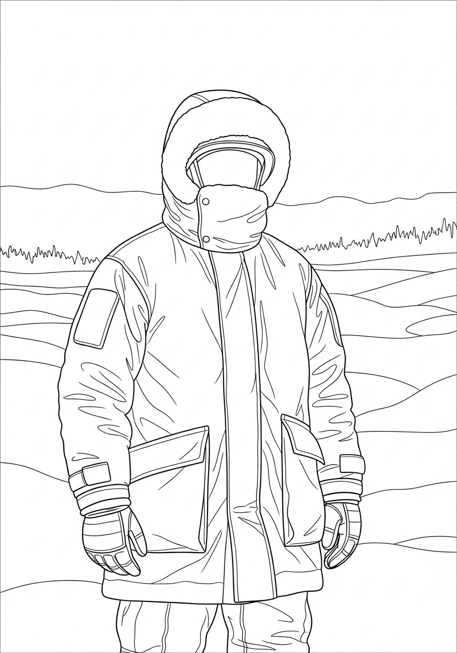 Soldier Coloring Pages 26 Soldier in winter gear coloring page