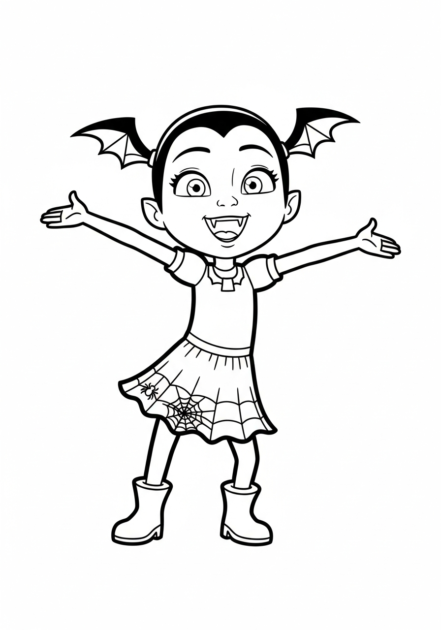 Vampirina Coloring Pages 6 Vampirina doing the spooky dance coloring page