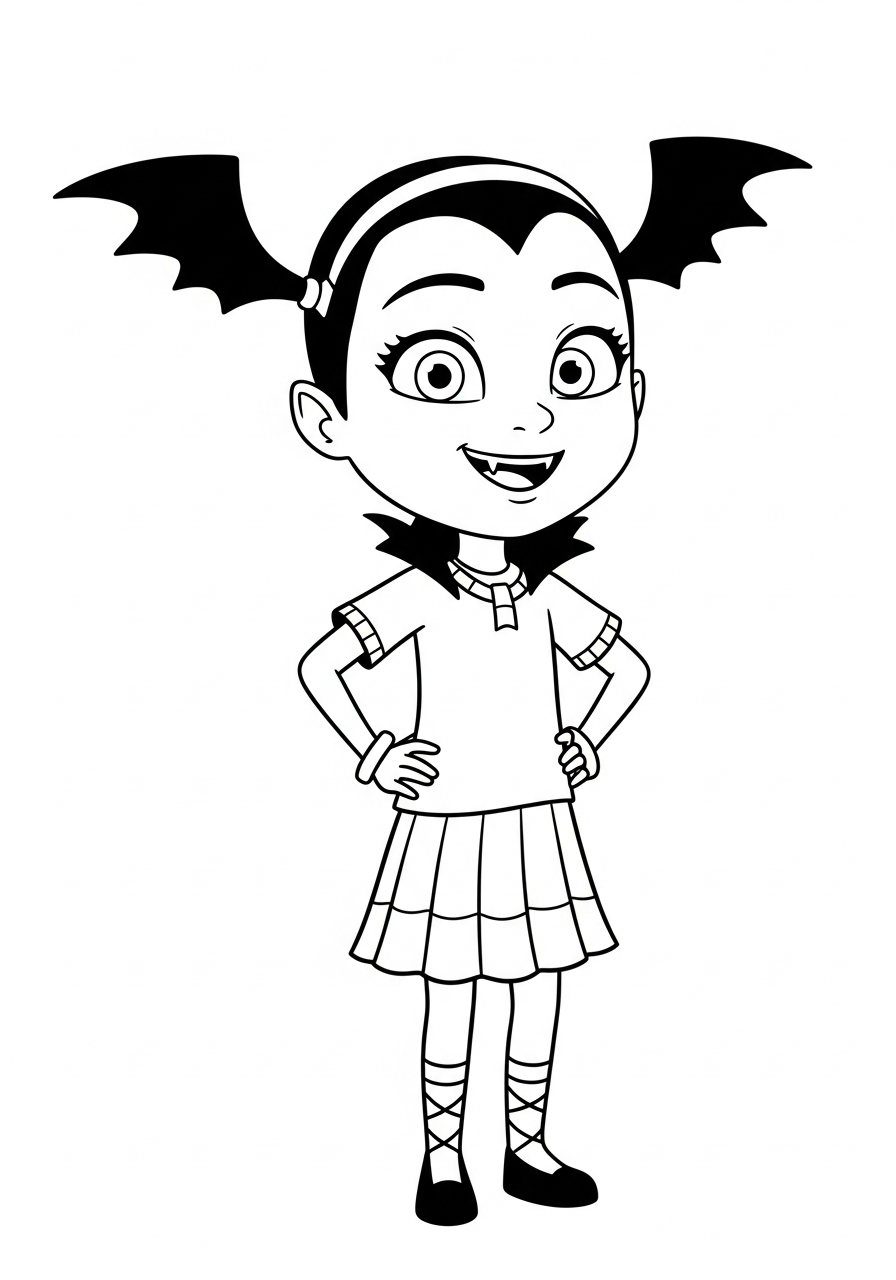 Vampirina Coloring Pages 8 Vampirina smiling and posing coloring page
