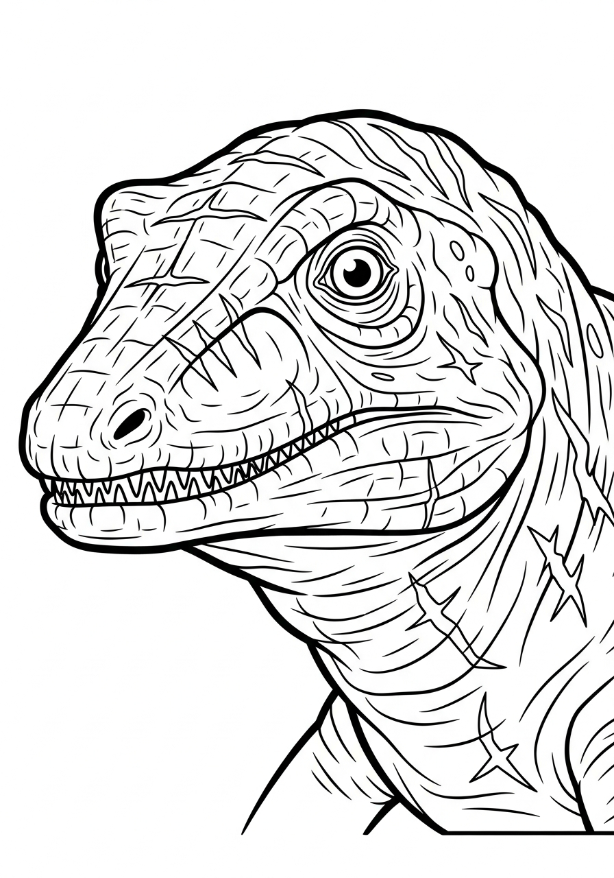 Veteran battle-scarred Mosasaurus coloring page