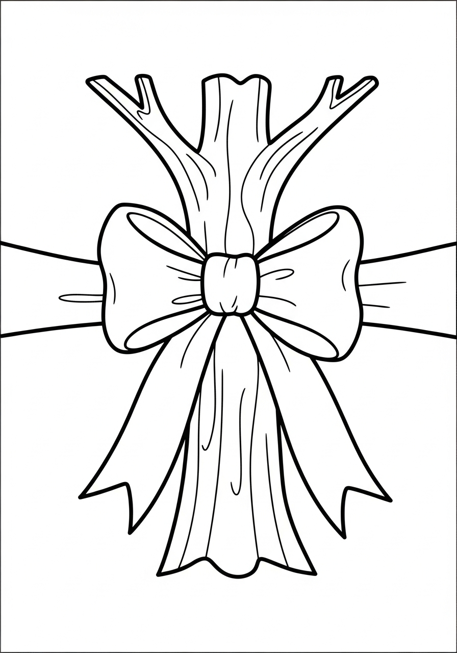 Veterans Day Coloring Pages 28 Yellow ribbon tied on tree coloring page