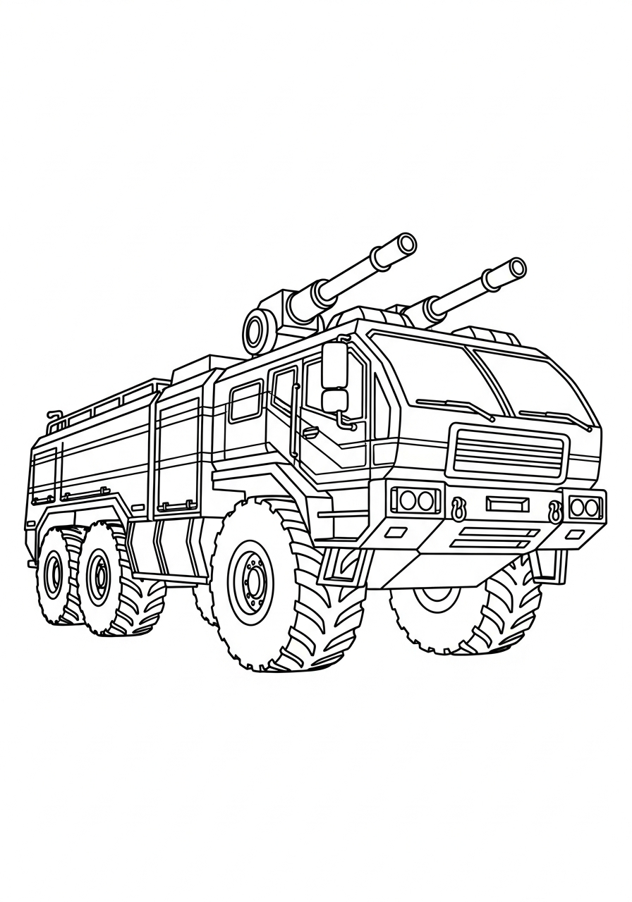 Fire Truck Coloring Pages 2 Airport heavy rescue fire truck coloring page