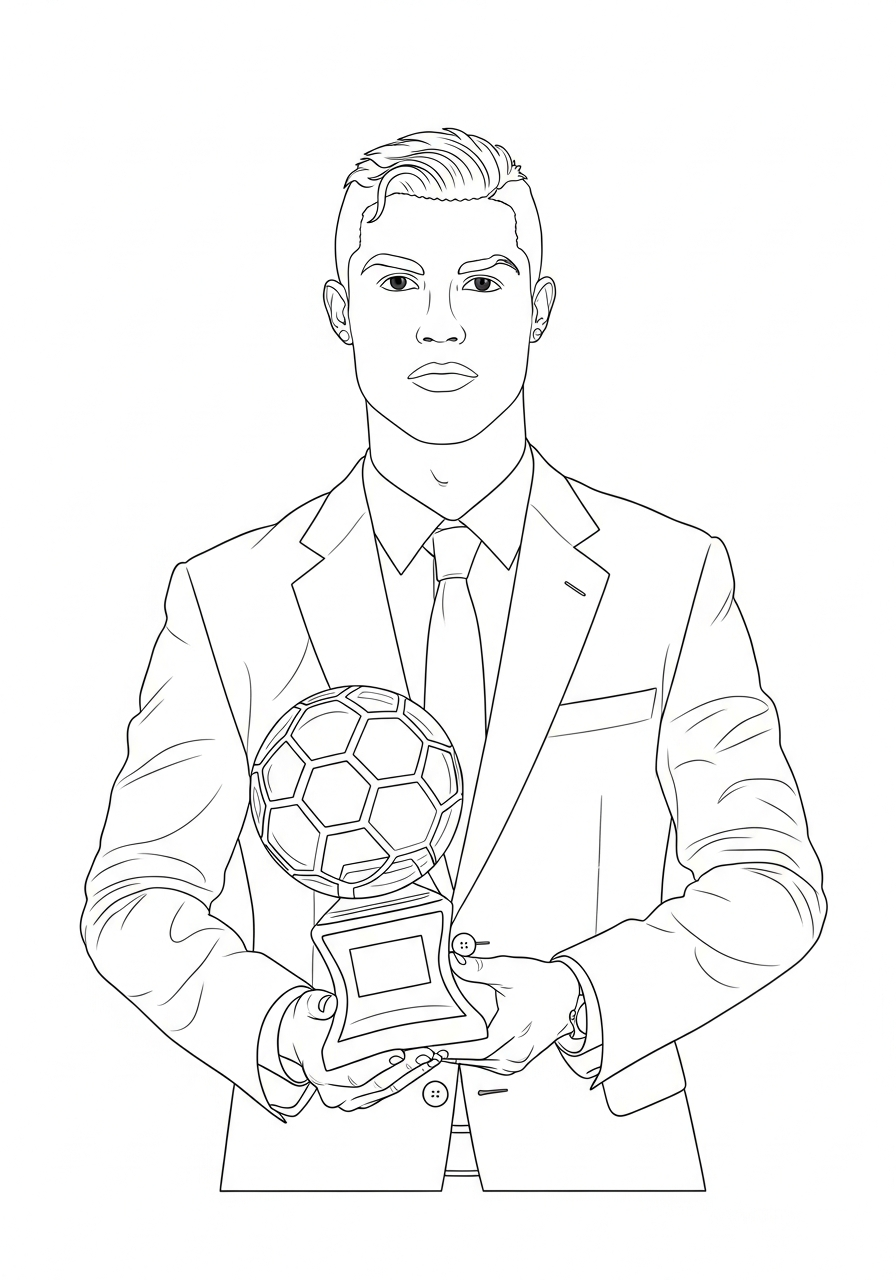 Ballon d’Or Cristiano Ronaldo coloring page
