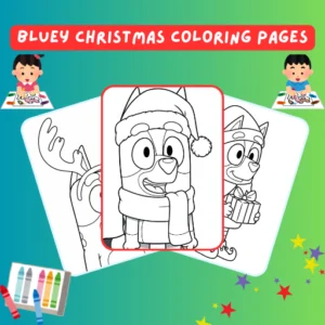 Bluey Christmas Coloring Pages thumbnail