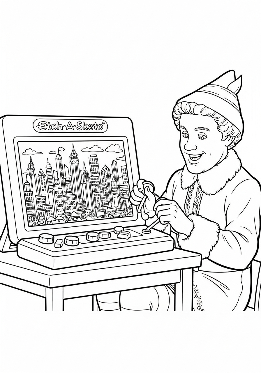 Buddy The Elf Coloring Pages 4 Buddy The Elf drawing art coloring page