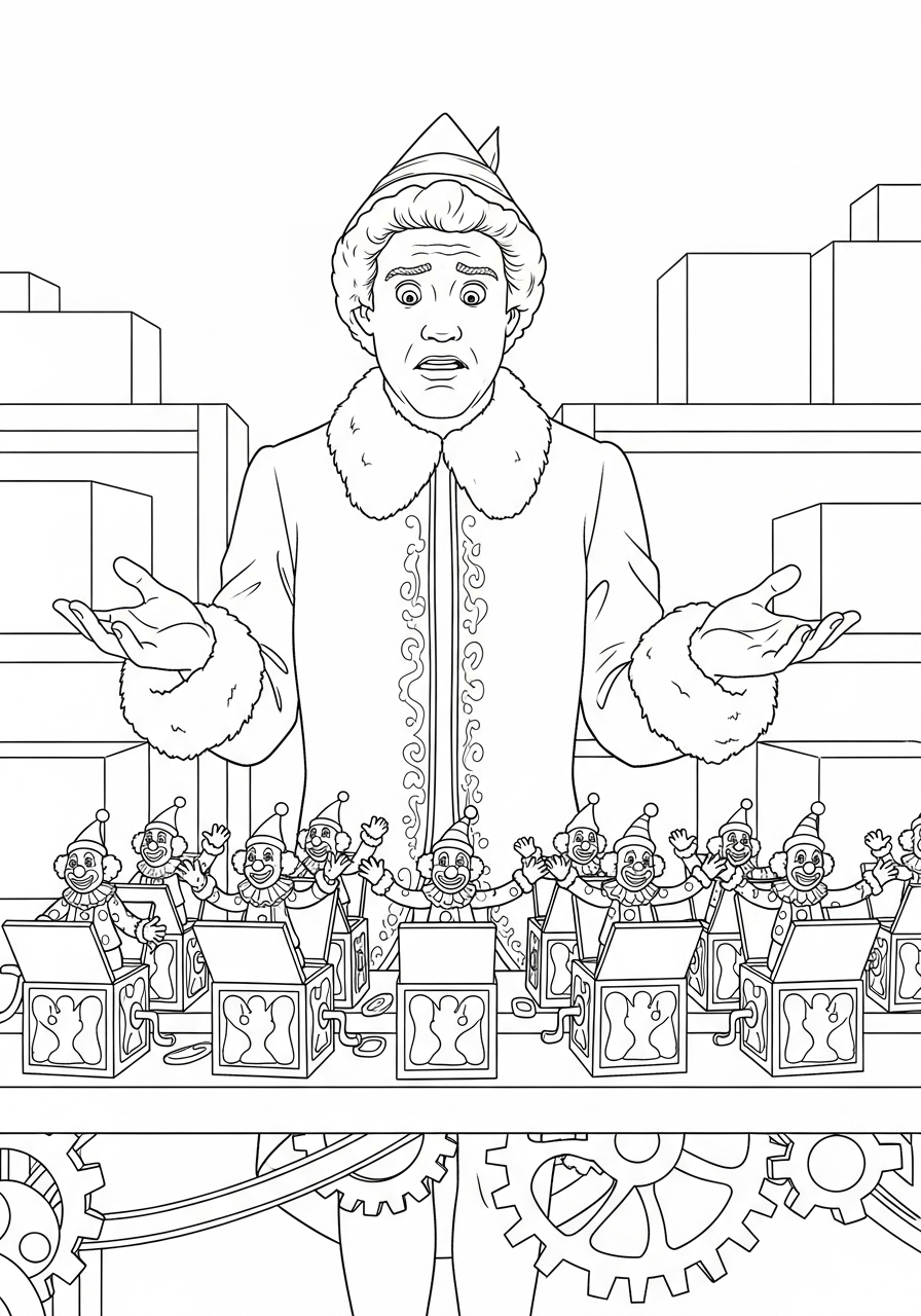 Buddy The Elf Coloring Pages 20 Buddy The Elf scared toy coloring page