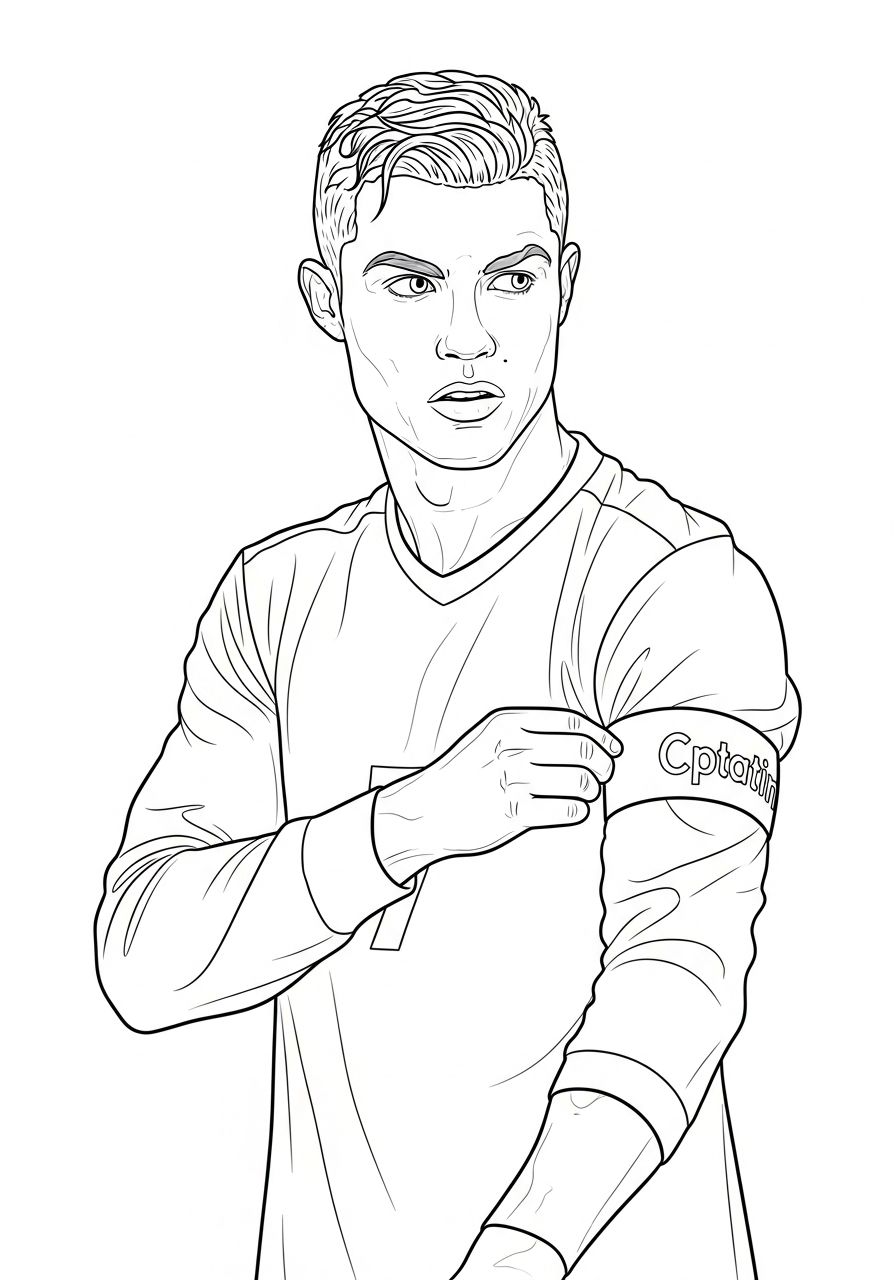 Captain armband Cristiano Ronaldo coloring page