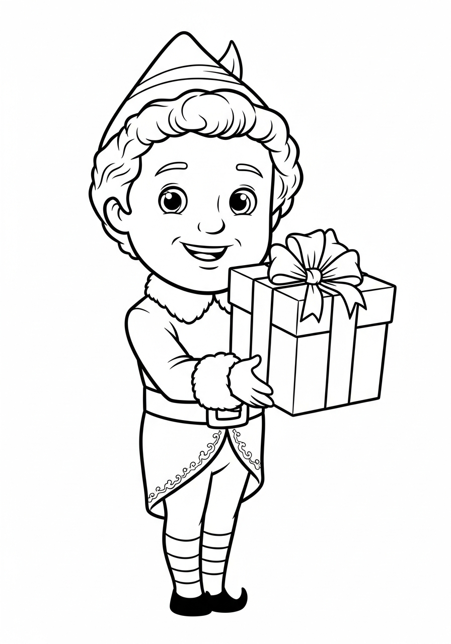 Buddy The Elf Coloring Pages 30 Cute Chibi Buddy The Elf coloring page