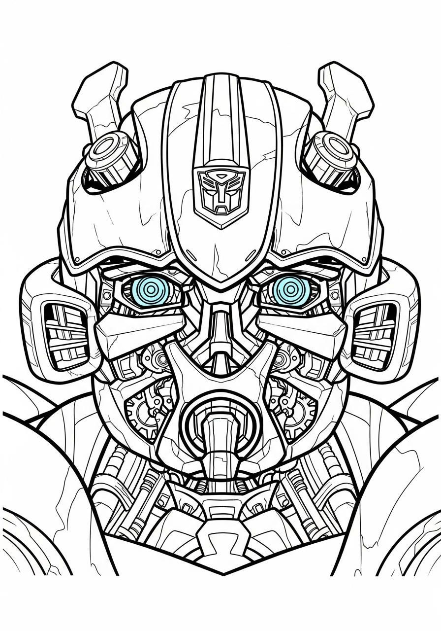 Bumblebee Coloring Pages 19 Detailed close up Bumblebee face coloring page