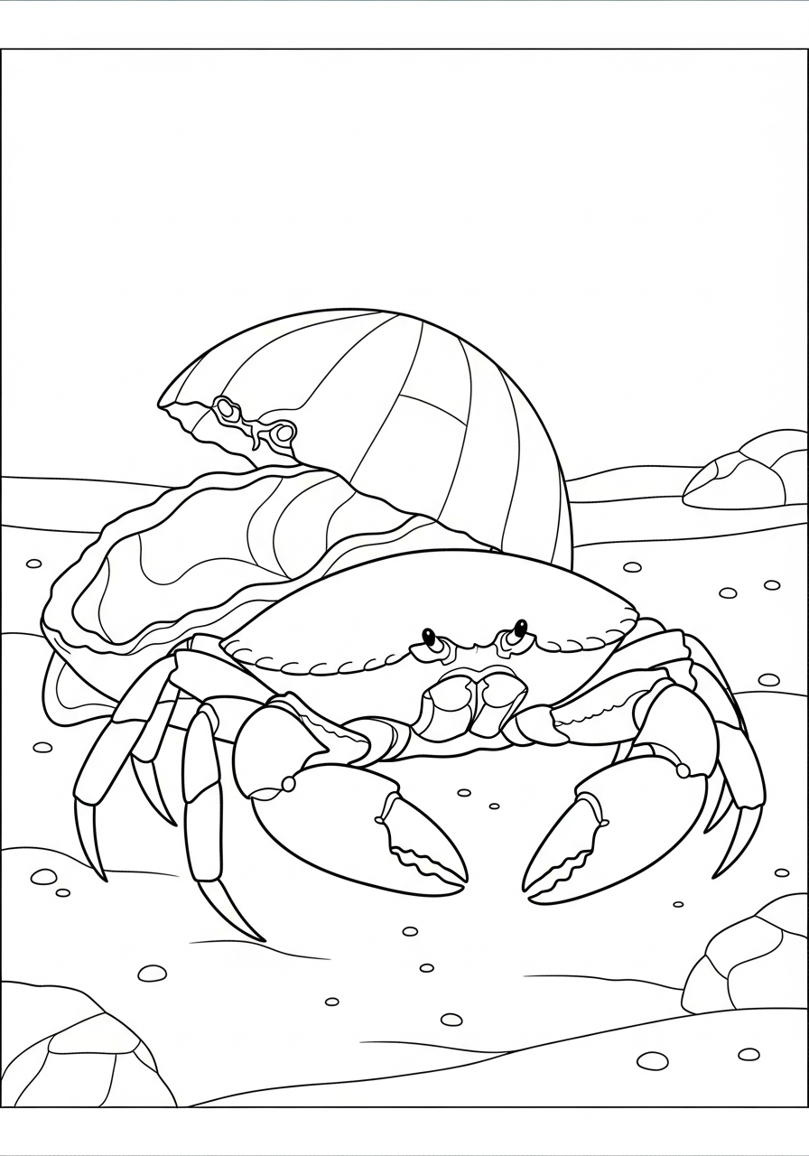 Crab Coloring Pages 12 Educational crab molting shell coloring page