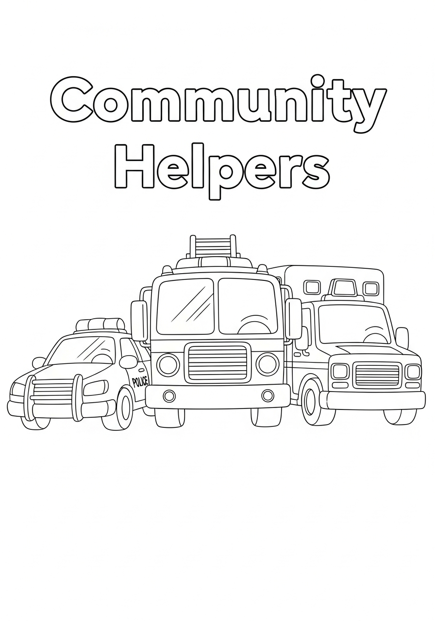 Police Car Coloring Pages 15 Fire truck and police car coloring page