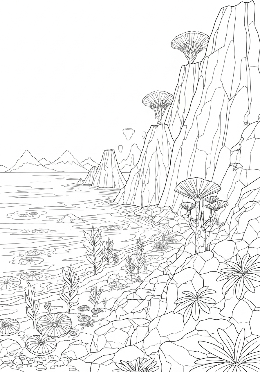 Fire vs water landscape Avatar 3 coloring page