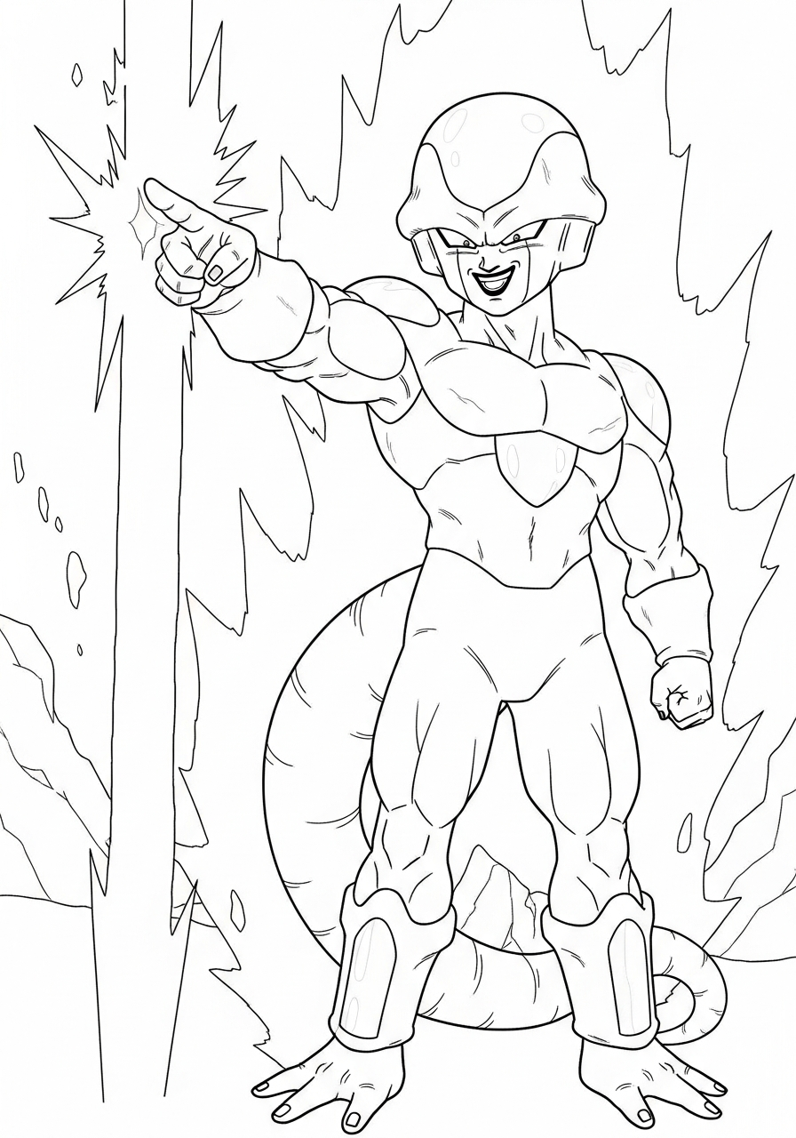 Frieza Final Form finger laser coloring page