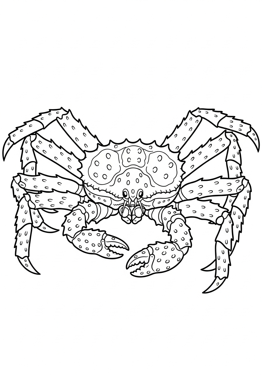 Crab Coloring Pages 18 Giant alaskan king crab coloring page