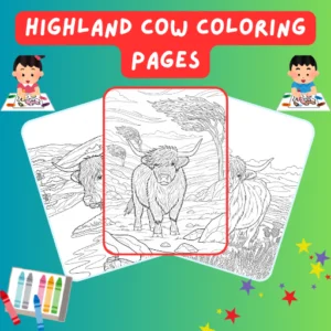 Highland Cow Coloring Pages thumbnail