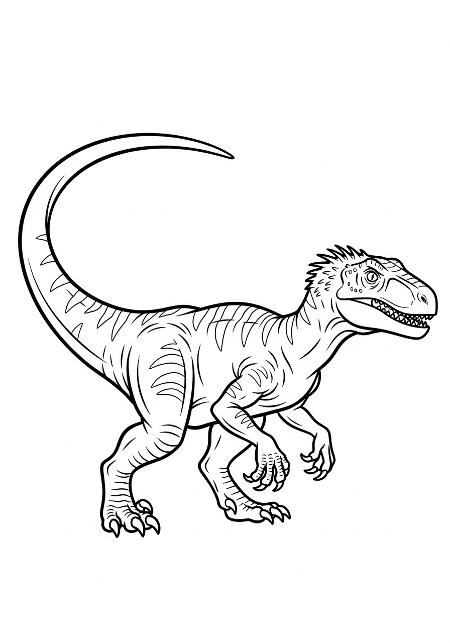 Indoraptor Coloring Pages 20 Indoraptor standing full body coloring page