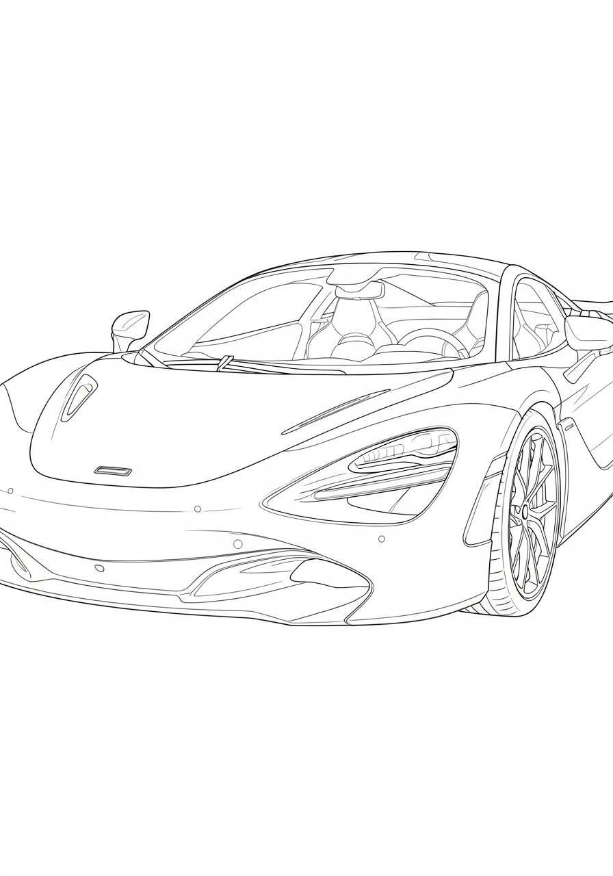 McLaren Coloring Pages 14 McLaren 720S headlight close up coloring page