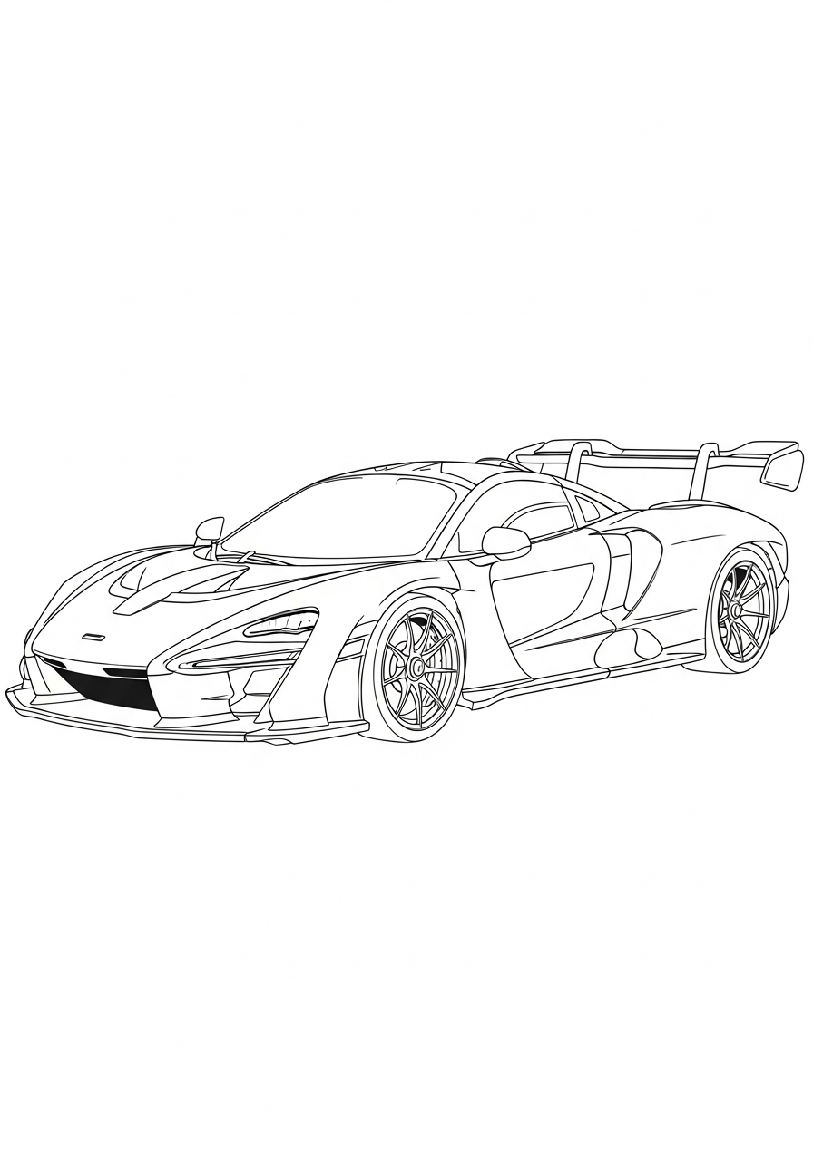 McLaren Coloring Pages 31 McLaren Senna track car coloring page