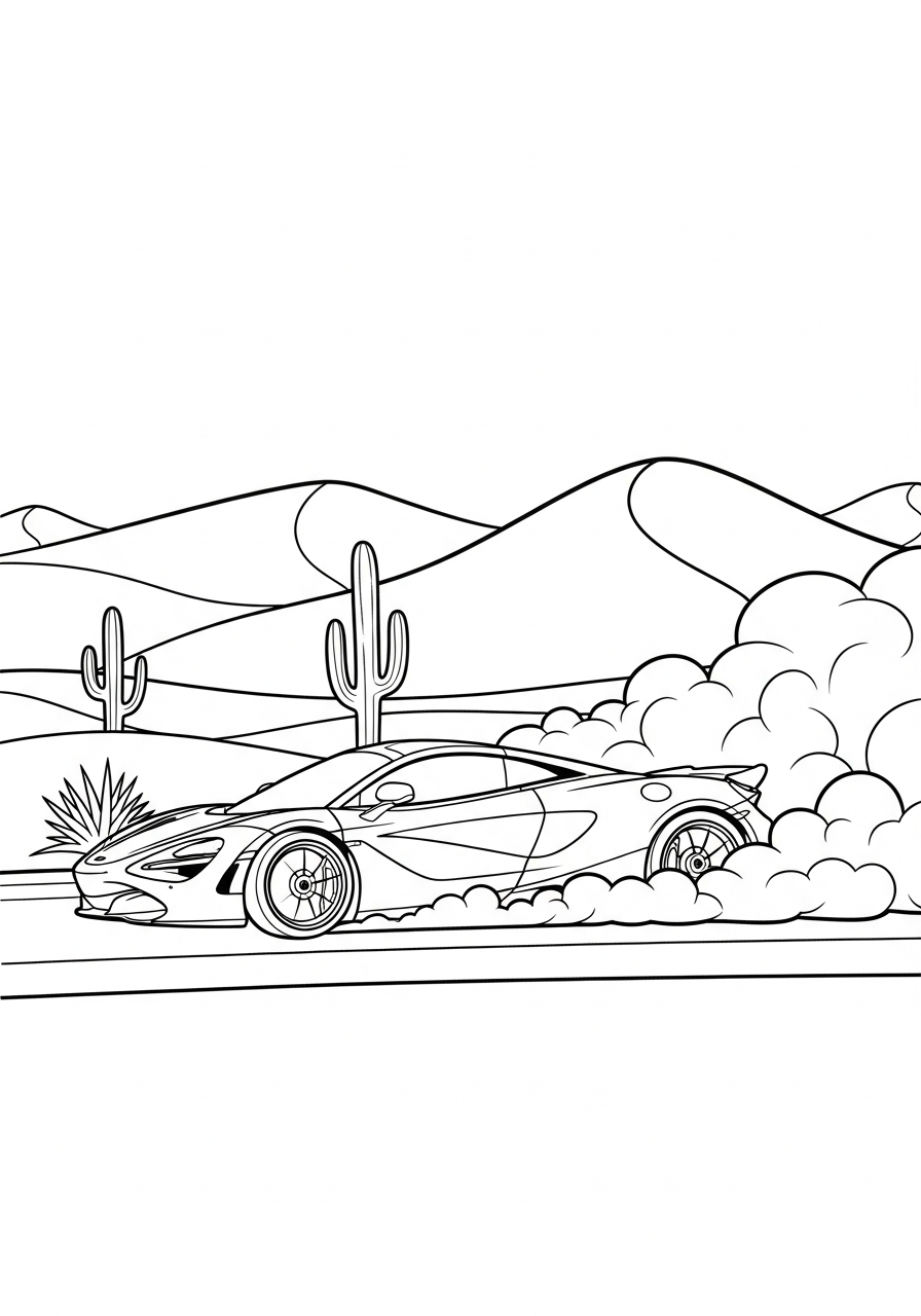 McLaren Coloring Pages 27 McLaren offroad desert racing coloring page