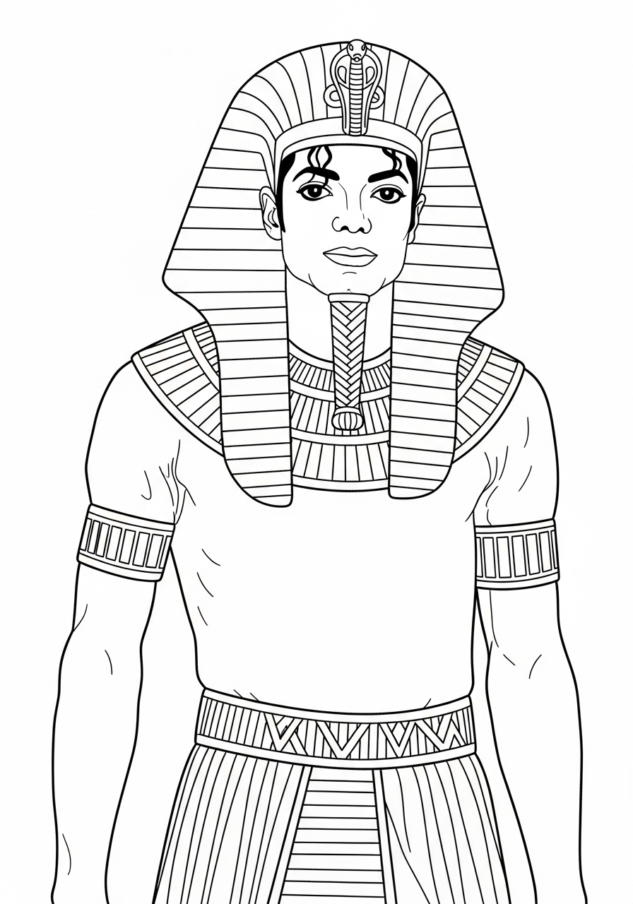 Michael Jackson Coloring Pages 5 Michael Jackson ancient egyptian king coloring page
