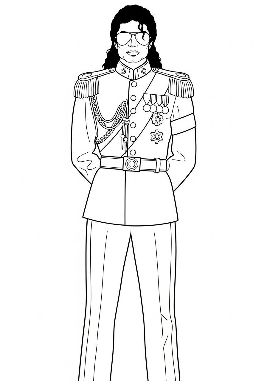 Michael Jackson Coloring Pages 22 Michael Jackson super bowl stance coloring page