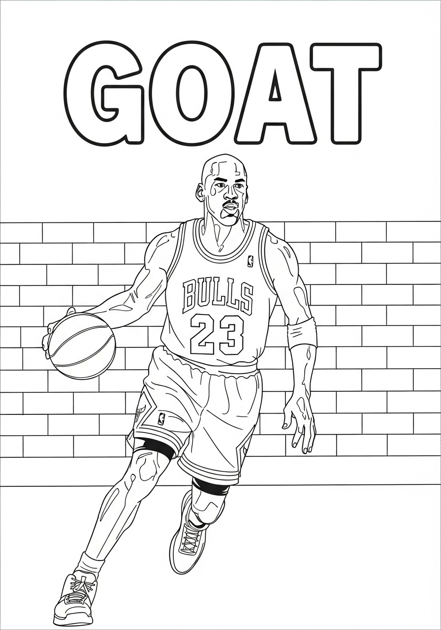 Michael Jordan Coloring Pages 14 Michael Jordan graffiti street art coloring page