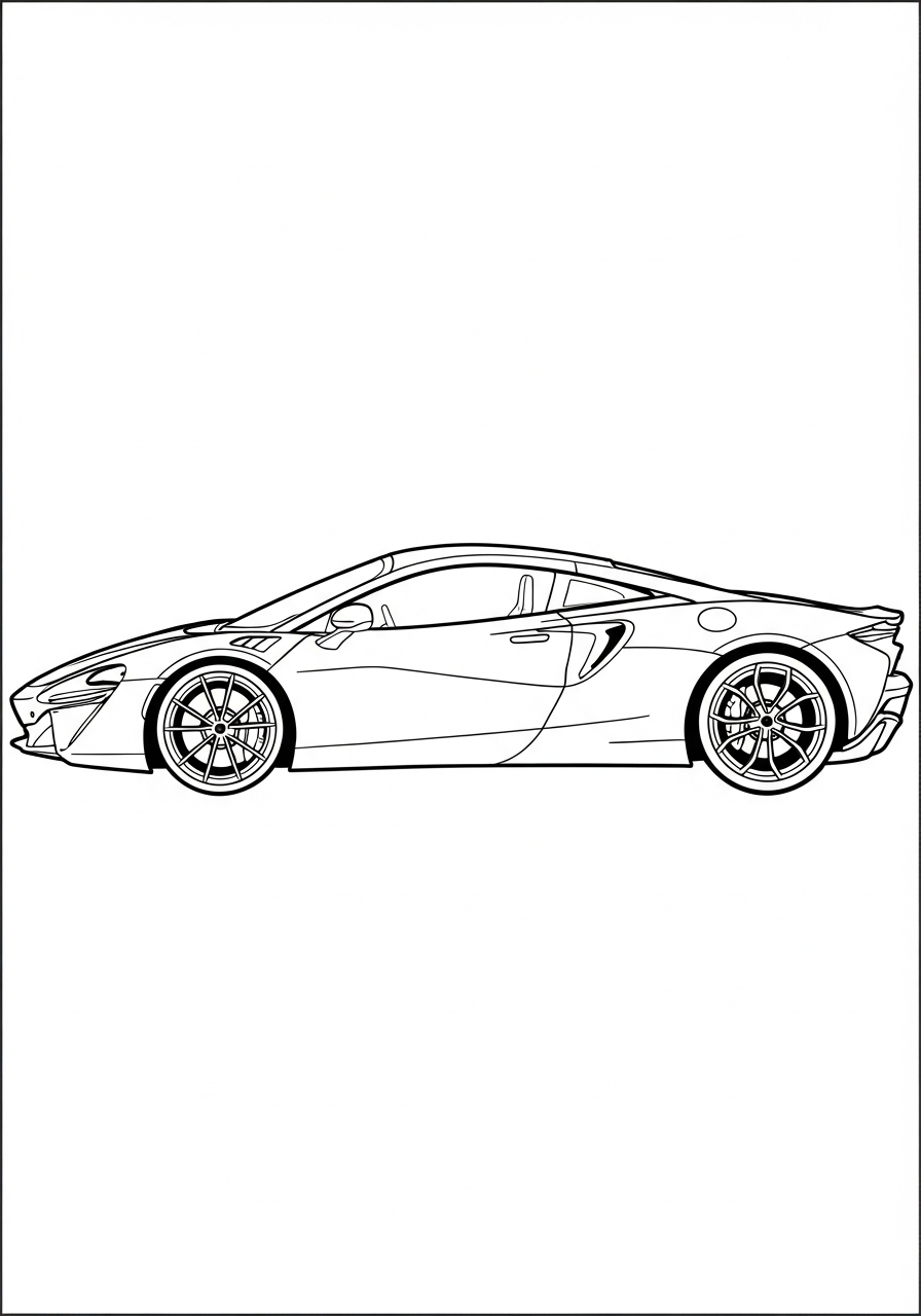 McLaren Coloring Pages 33 Modern McLaren Artura supercar coloring page