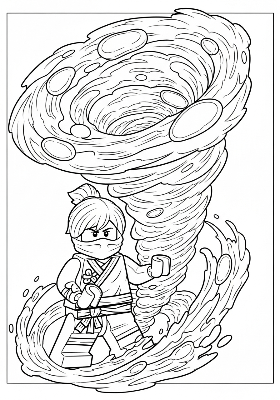 Ninjago Coloring Pages 13 Ninjago Nya water power master coloring page