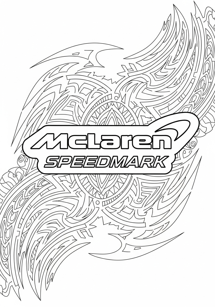 McLaren Coloring Pages 34 Official McLaren logo symbol coloring page