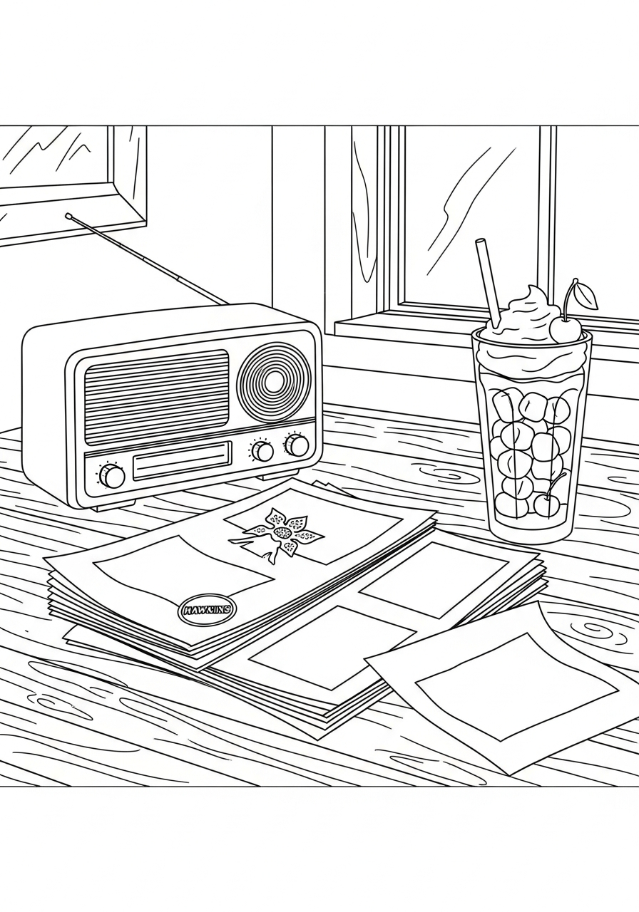 Stranger Things Coloring Pages 19 Secret Russian code slushie Stranger Things coloring page