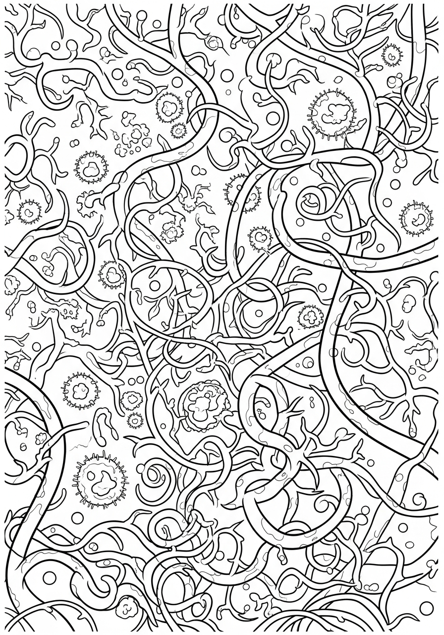 Stranger Things Coloring Pages 18 Spooky Upside Down vines Stranger Things coloring page