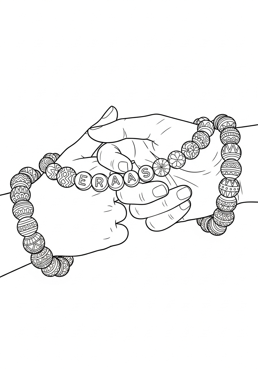 Taylor Swift Coloring Pages 8 Taylor Swift eras friendship bracelets coloring page