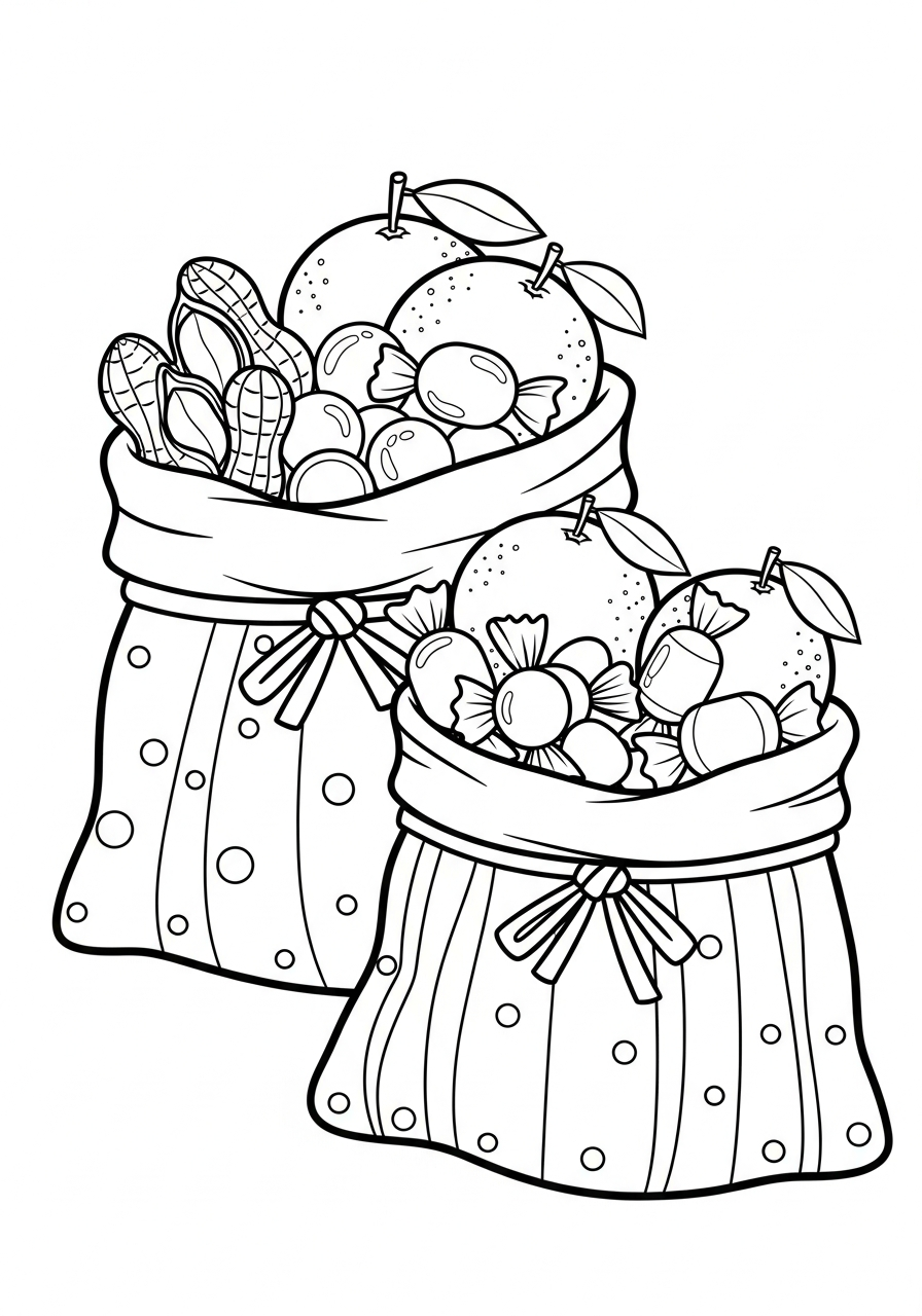 Las Posadas Coloring Pages 29 Traditional bags of candy treats coloring page