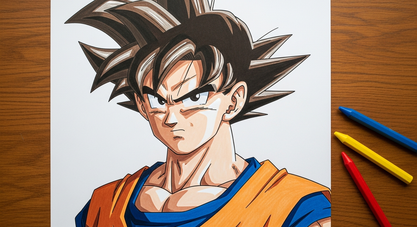 How to Teach Color Mixing to Kids with 3 Crayons 6 Detailed anime character colored realistically using only red, yellow, and blue crayons.